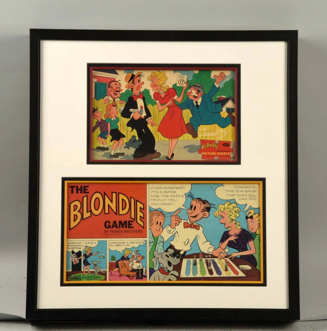 Nicely Framed Early Blondie Game. (1 of 1)