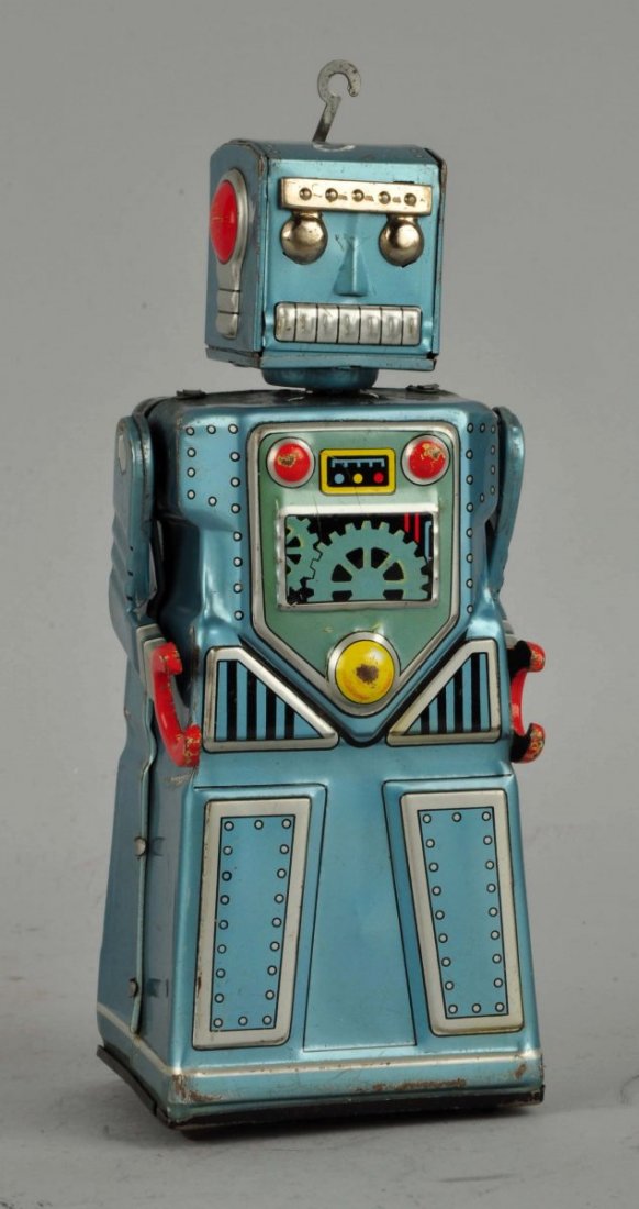 Japanese Tin Litho Friction Hook Robot. (1 of 4)