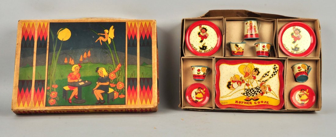 Ohio Art Tin Litho Nursery Rhymed Themed Tea Set. (1 of 4)