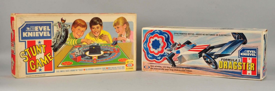 Lot of 2: Ideal Evel Knievel Toys. (1 of 3)