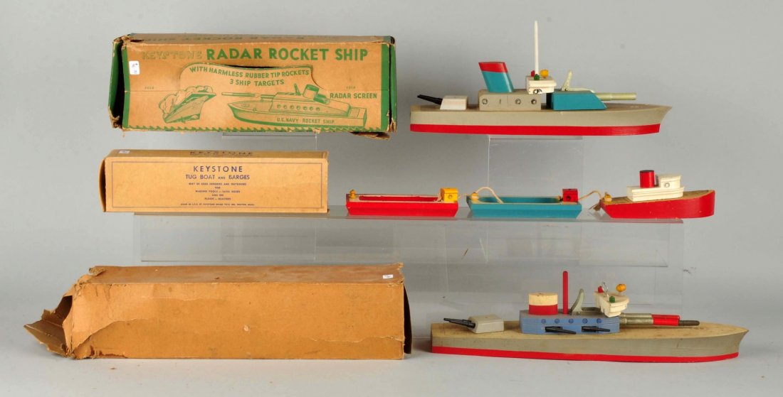 Lot Of 3: Keystone Boats In Boxes. (1 of 2)