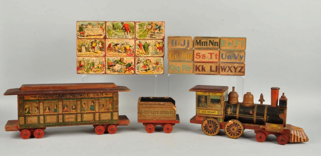 Bliss Paper on Wood Passenger Train Set. (1 of 9)