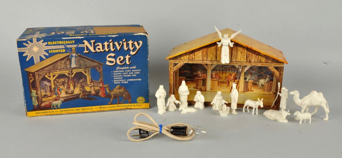 Marx Nativity Set Complete In Box. (1 of 4)