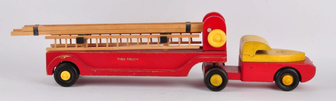 Lot Of 2: Larger Size Buddy L Wooden Vehicles. (1 of 3)
