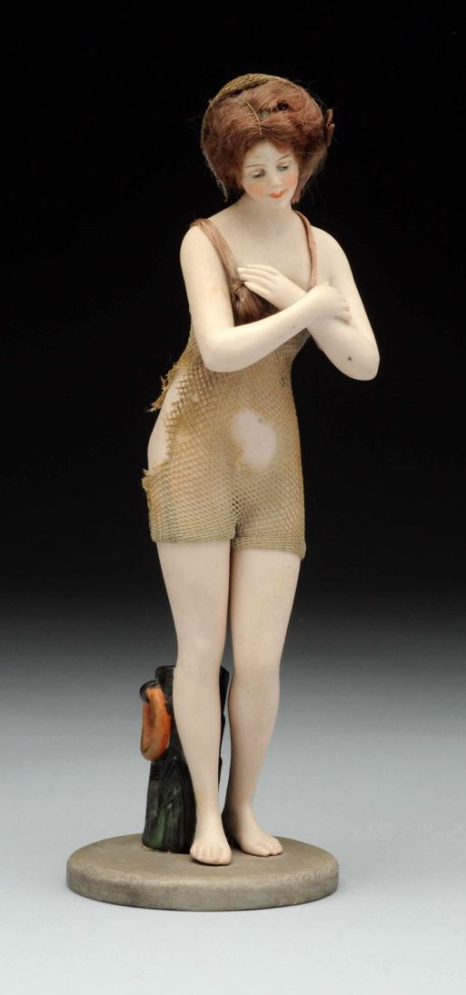 Large German Bisque Wigged Bathing Beauty (1 of 3)
