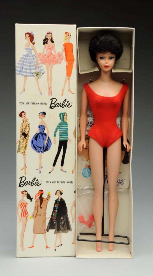 1961 Bubble Cut Barbie With Early Box.