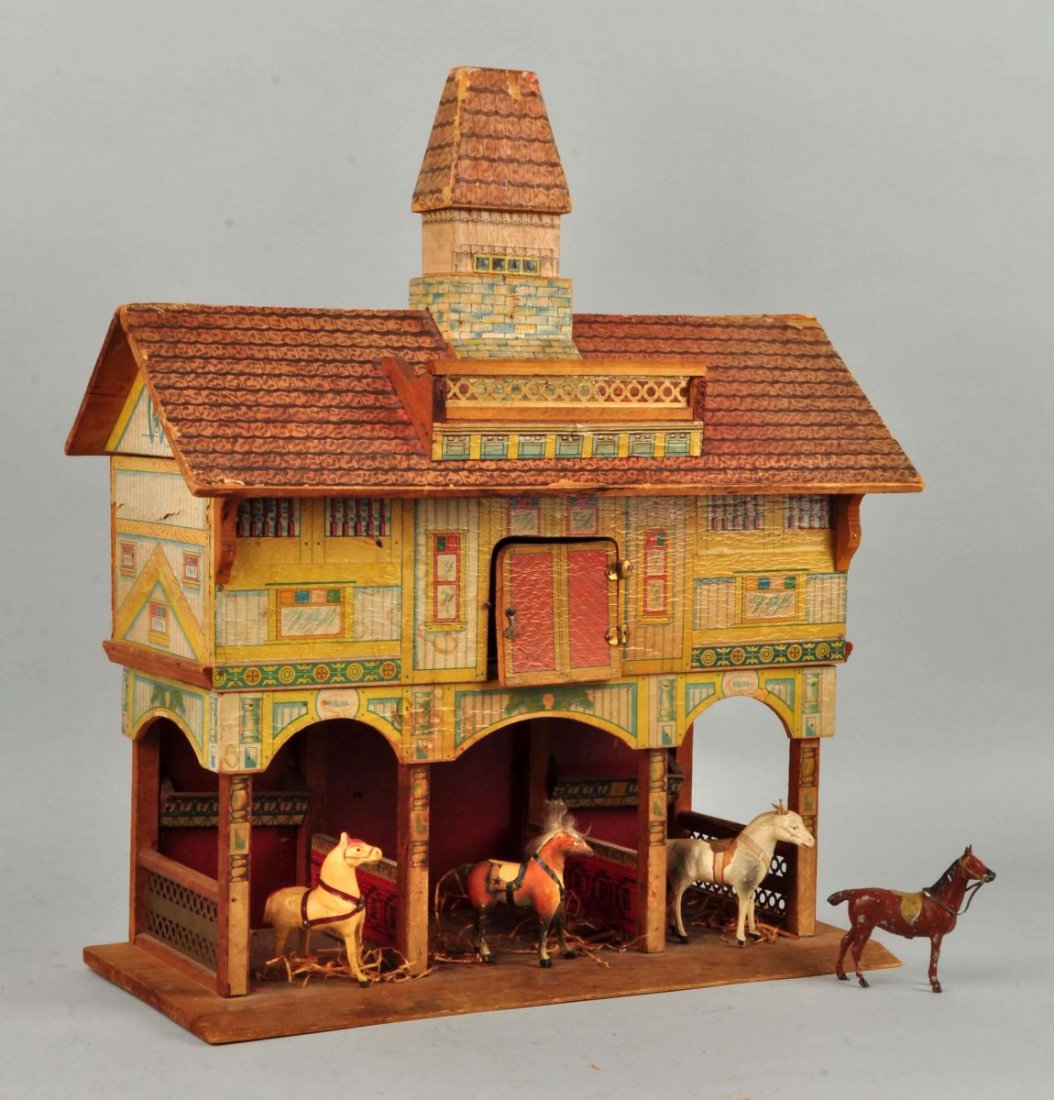 Early Bliss Paper on Wood Horse Stable. (1 of 6)
