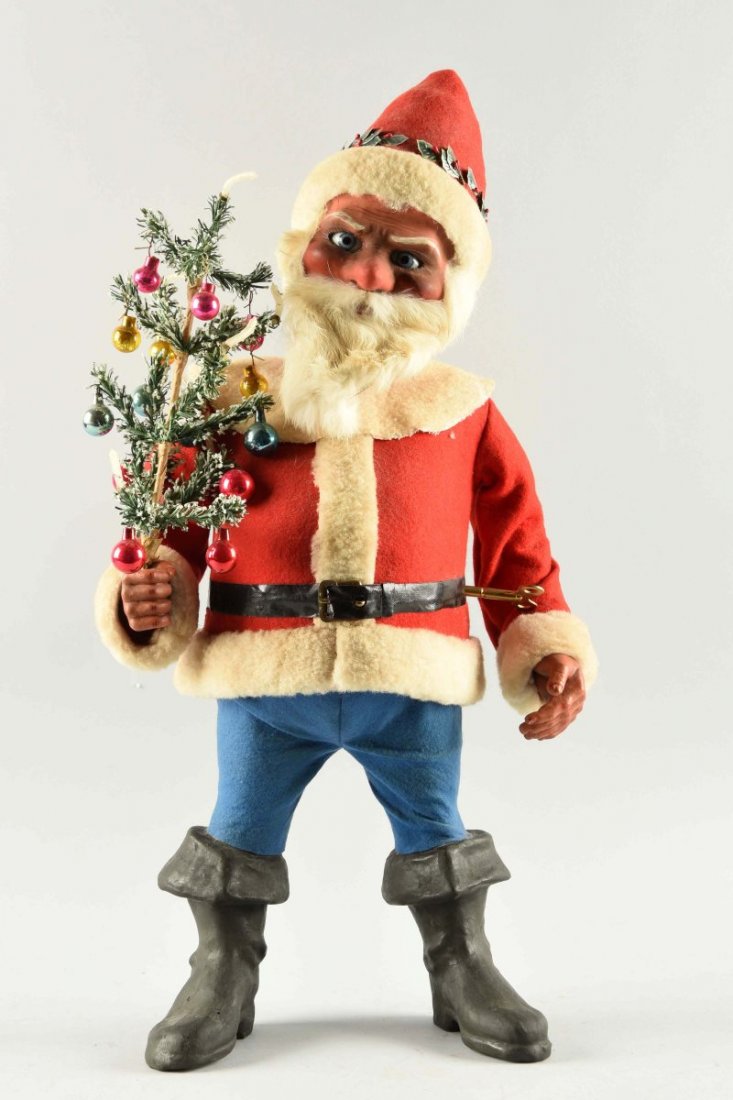 Santa Nodder Holding Christmas Tree. (1 of 3)