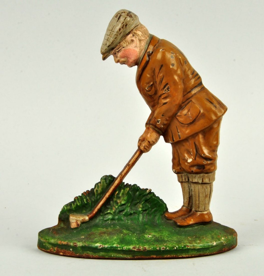 Cast Iron Putting Golfer Doorstop. (1 of 2)