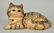 Cast Iron Reclining Persian Cat Doorstop.