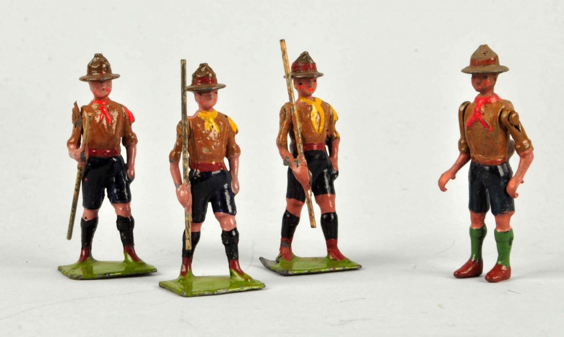 Lot OF 4: Britains Boy Scouts. (1 of 3)