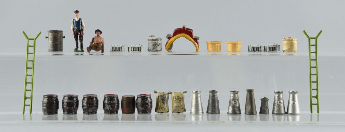 Lot of Civilian Lead Figure Accessories. (1 of 1)