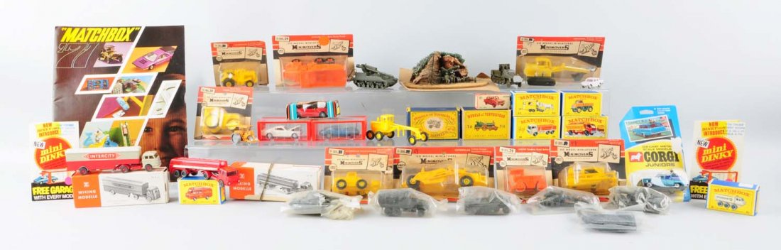 Large Lot Of Assorted Miniature Cars & Tractors. (1 of 1)