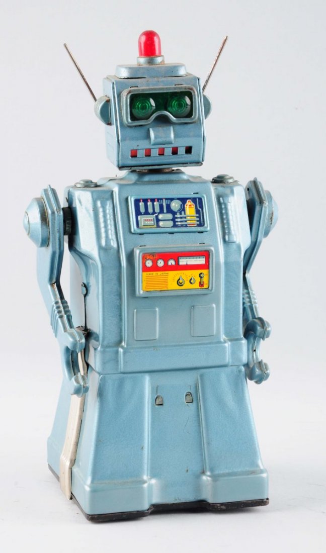 Japanese Tin Litho Battery Op Directional Robot. (1 of 3)