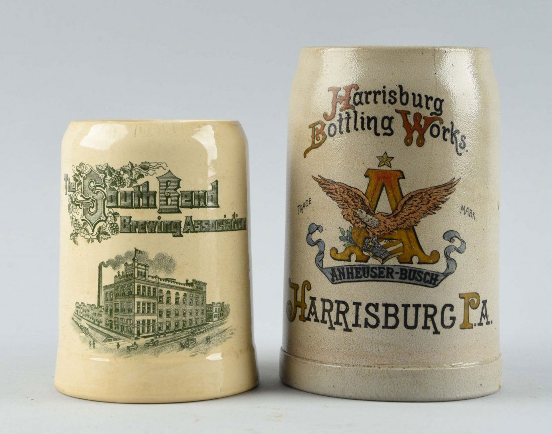 Lot Of 2: Early Beer Mugs. (1 of 2)