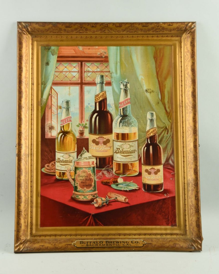 Self Framed Buffalo Brewing Co. Tin Sign. (1 of 1)