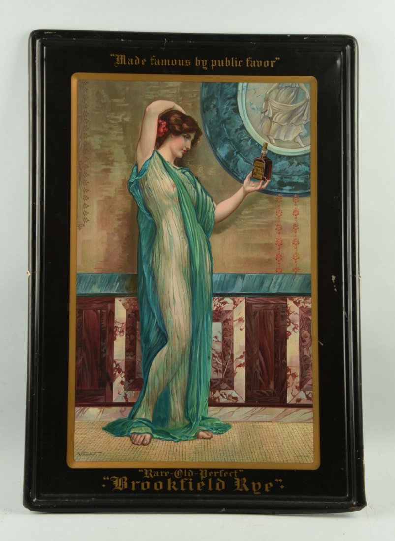 Self Framed Brookfield Rye Tin Advertising Sign. (1 of 1)
