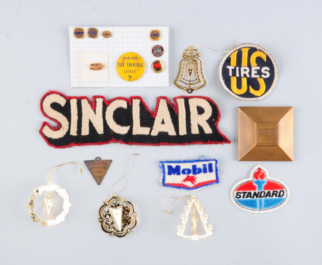 Lot Of 9: Patches & Pins for Gas and Automobile. (1 of 1)