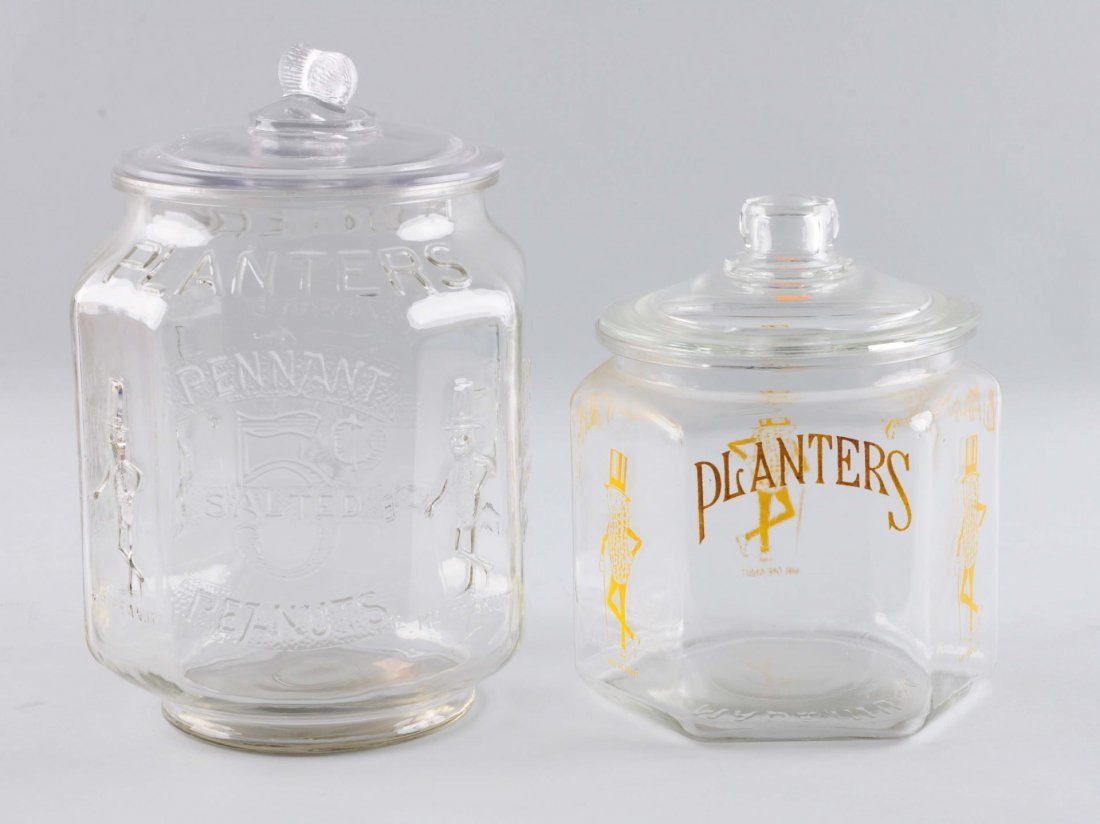 Lot Of 2: Planters Peanut Glass Jars. (1 of 1)