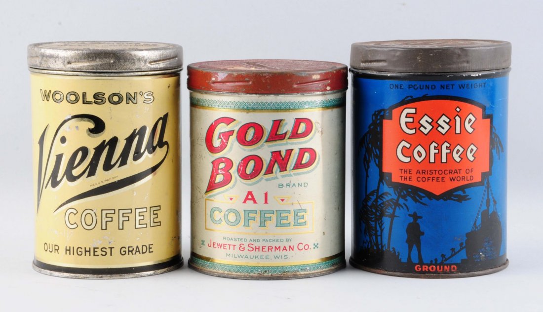 Lot Of 3: Early Coffee Tins. (1 of 1)