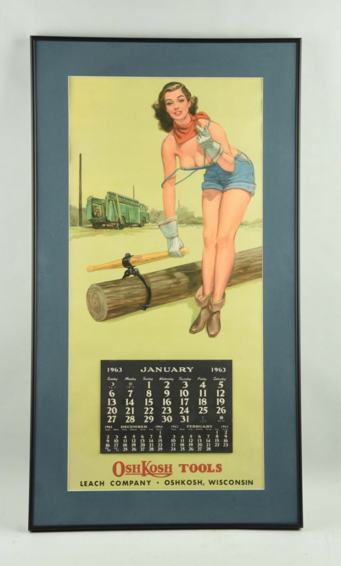 OshKosh Tools Pin Up Girl Advertising Calendar. (1 of 1)