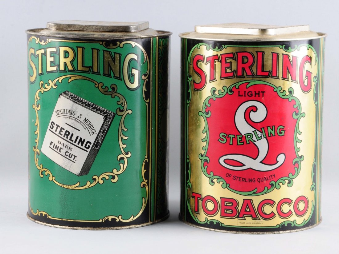Lot Of 2: Sterling Tobacco Canisters. (1 of 2)