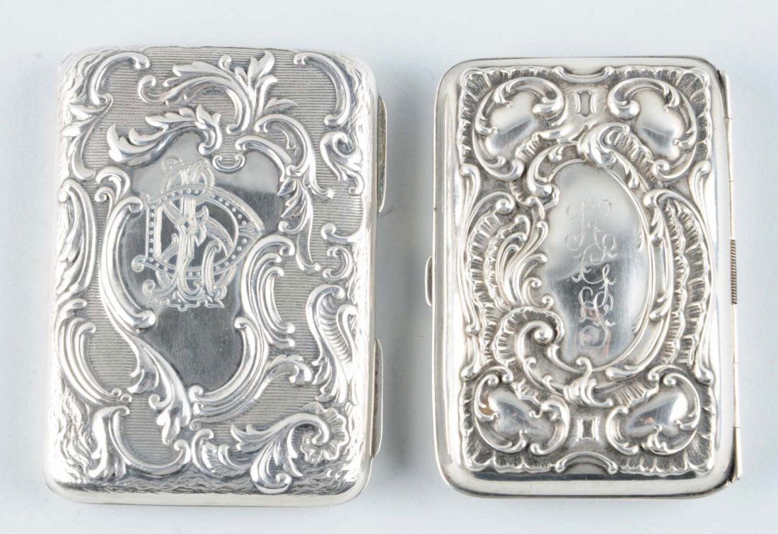 Lot Of 2: Sterling Silver Cigarette Cases. (1 of 2)