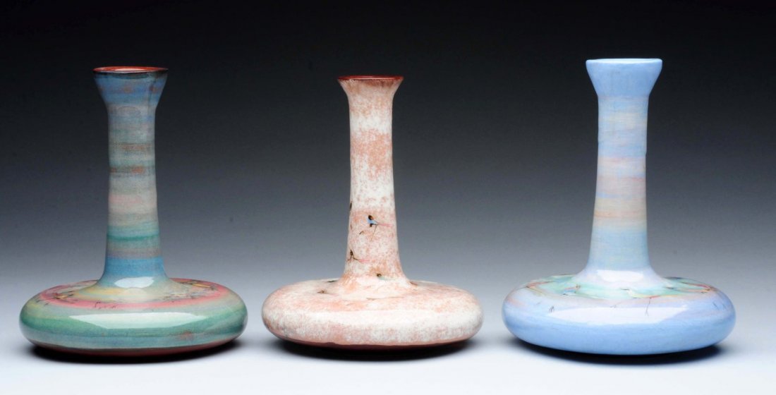 Lot Of 3: Pillin Vases. (1 of 2)