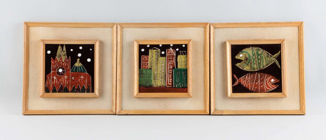 Lot Of 3: Harris Strong Tile In Original Frames (1 of 2)