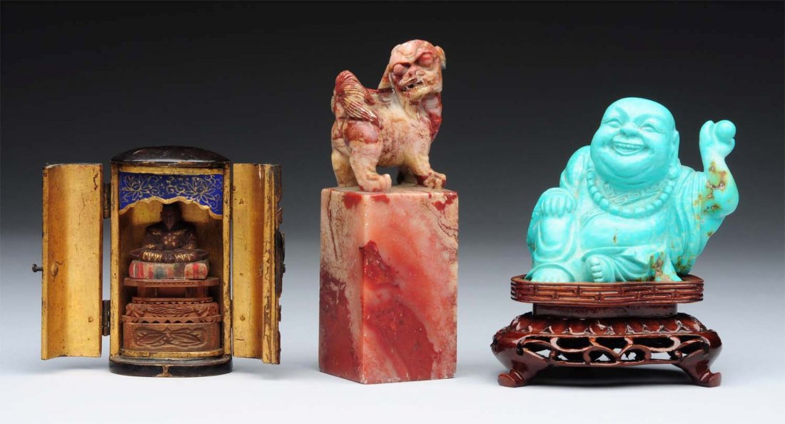 Lot Of 3: Antique Oriental Items. (1 of 2)