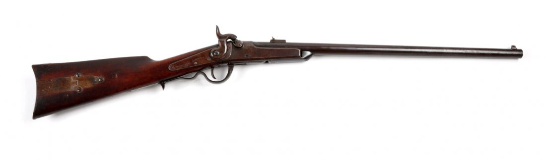 (A) Gallager Civil War Saddle Ring Carbine.: Serial # 12341 Caliber .50 percussion, Barrel length is 22-1/4”. The Gallager Carbine was manufactured by Richardson and Overman. This carbine has the rifled bore in 50 caliber. According to Flayder
