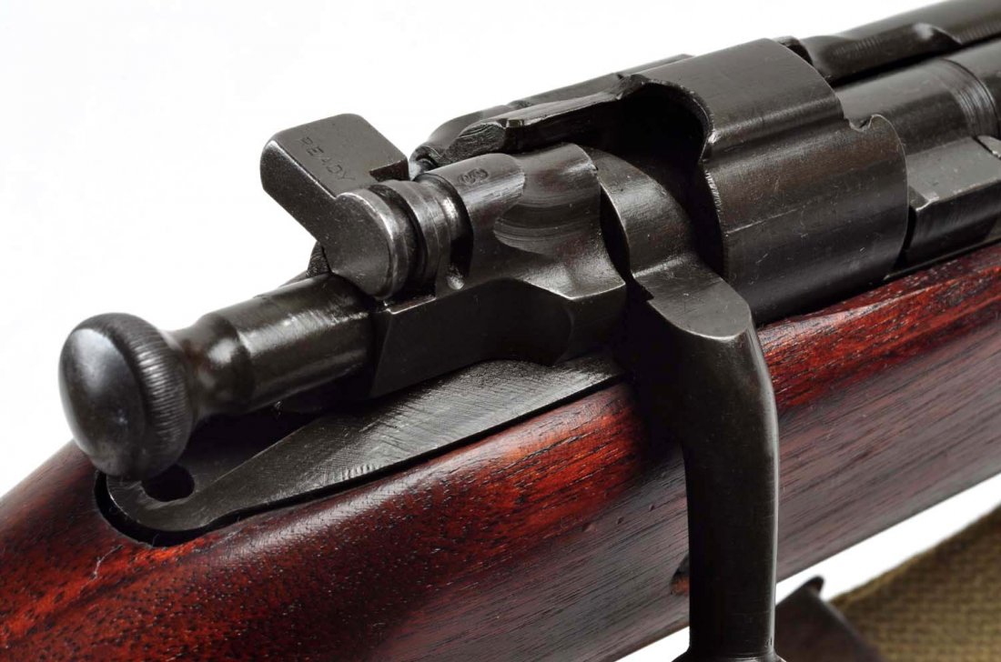 (C) U.S. Remington Model 1903 Bolt Action Rifle.: Serial # 3142769 24" barrel in caliber .30-06. Barrel is dated "6-42" and is stamped "RA" with bomb. This is the last of the 1903 models. Features the walnut scant stock with no cartouche. Metal retai