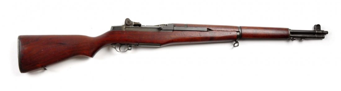 (C) Springfield U.S. M1 Garand.: Serial # 1458575 24" barrel in caliber .30-06. This rifle was manufactured by Springfield March 1943-June 1943. Barrel is dated January 1952 and stamped "SA" with a "P". Has a type four sight. Bolt dr