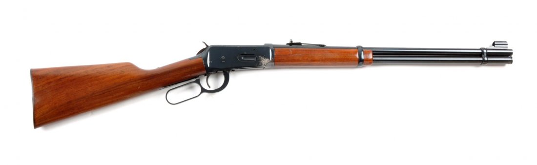 (C) Winchester Model 94 Lever Action Carbine: Serial # 2827705 Caliber .32 Winchester special, Barrel length 20". Manufactured in 1965. Standard carbine in all respects. Features: full round barrel, full magazine, two barrel bands, hooded front s