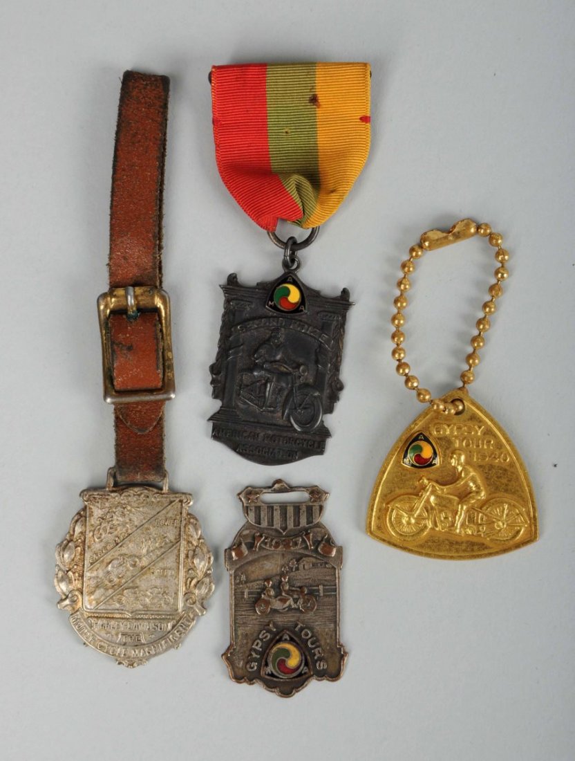 Lot of 4: Harley-Davidson & AMA Keychains & Fobs. (1 of 1)