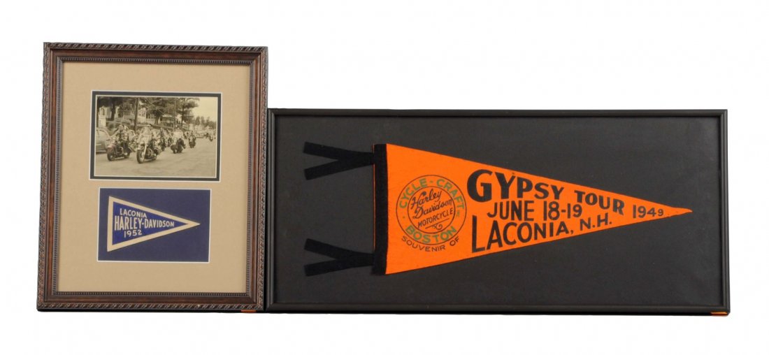 Lot of 2: Photograph & Pennants from Laconia N. H. (1 of 2)