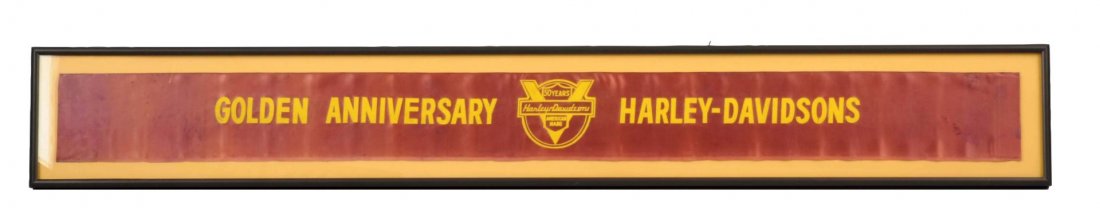 Harley-Davidson Golden Anniversary Banner. (1 of 1)