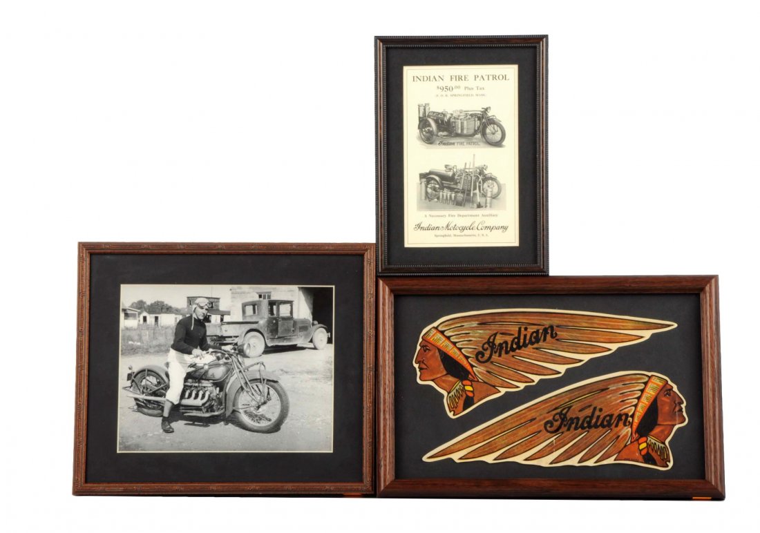 Lot of 3: Indian Motorcycle Items. (1 of 4)