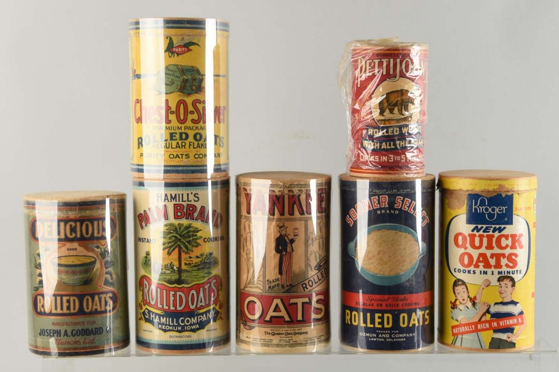 Lot Of 7: Oats & Bran Containers. (1 of 1)