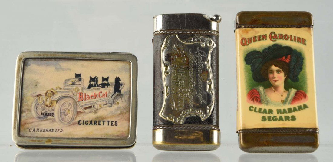 Lot of 3: Advertising Match Safes. (1 of 1)