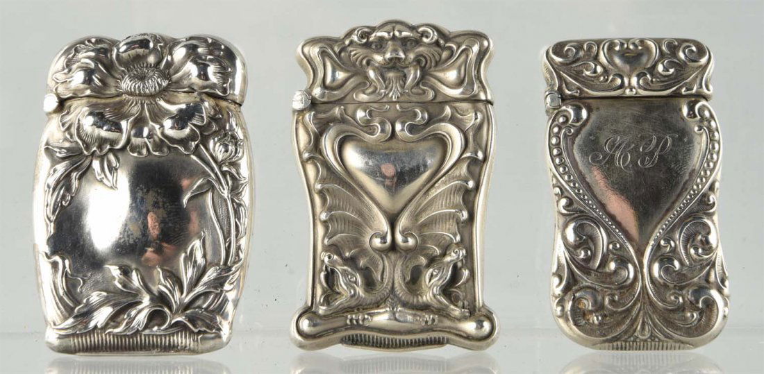Lot of 3: Sterling Silver Match Safes. (1 of 1)