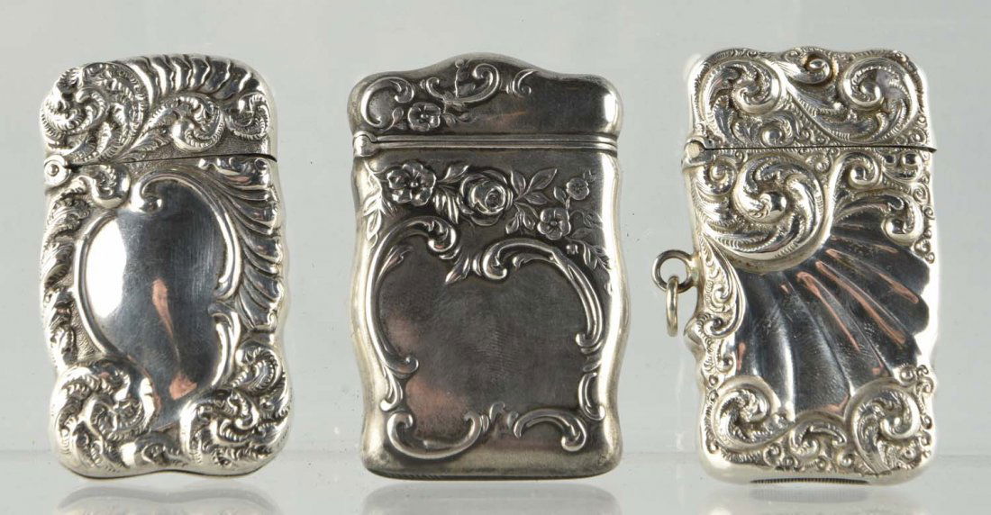 Lot of 3: Sterling Silver Match Safes. (1 of 1)
