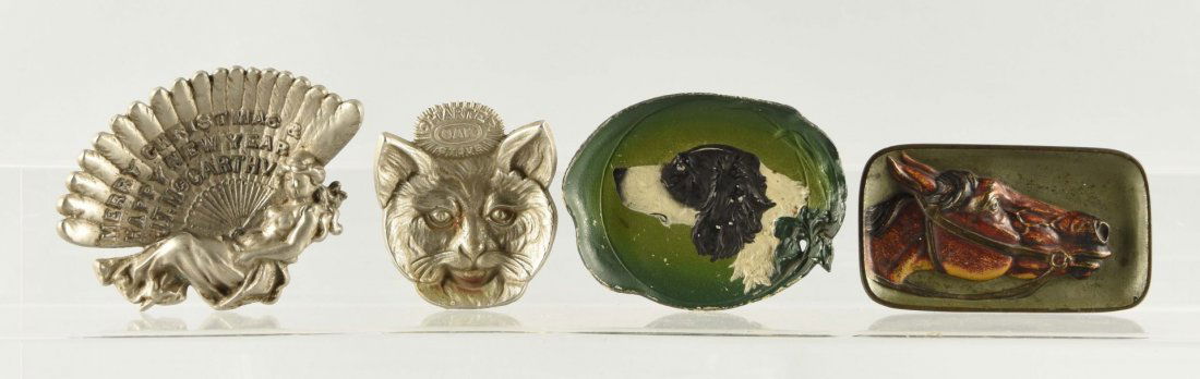 Lot Of 4: Cast Iron Assorted Tip Trays. (1 of 1)