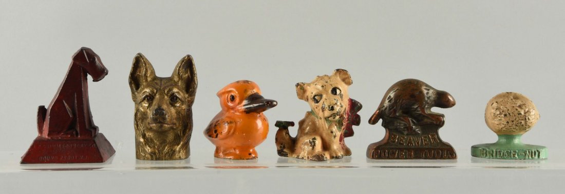 Lot Of 6: Cast Iron Assorted Paperweights. (1 of 1)