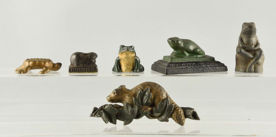 Lot Of 6: Cast Iron Assorted Paperweights. (1 of 1)