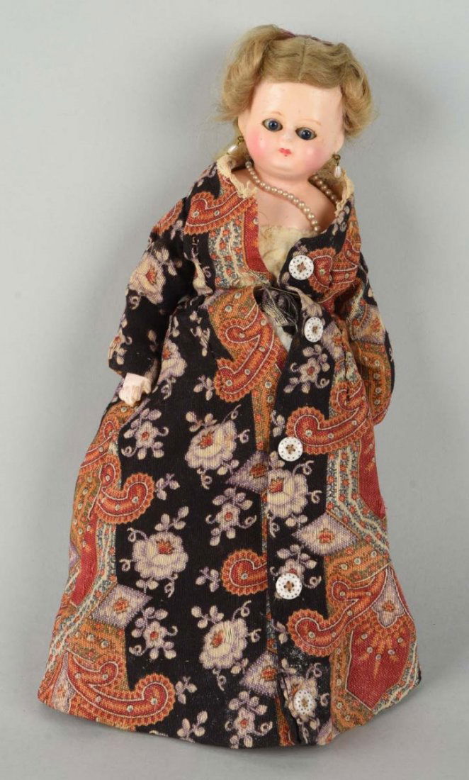 Unusual Antique German Wax-Over Shoulder Head. (1 of 2)