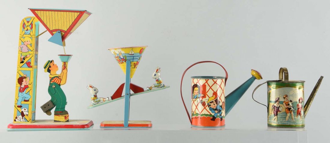 Lot of 4: Assorted Tin Children's Toys. (1 of 1)