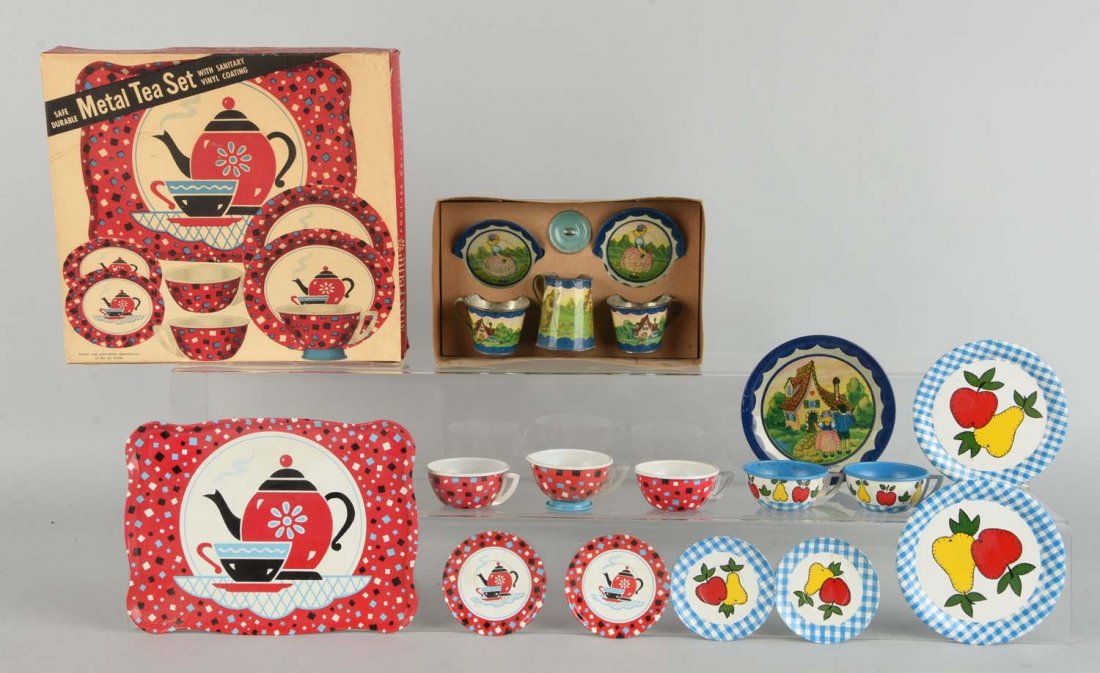 Lot Of 3: Tin Litho Tea Sets. (1 of 1)