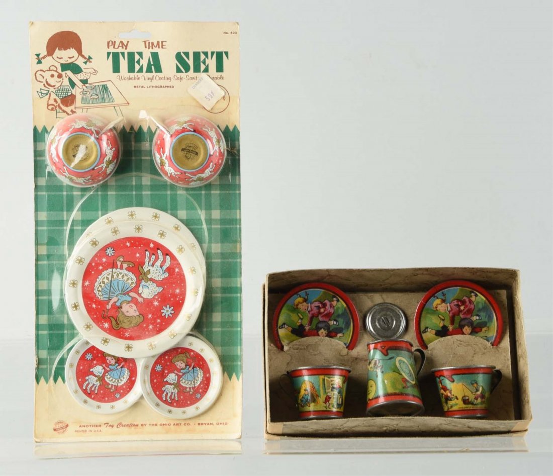 Lot of 2: Children's Tin Tea Sets. (1 of 1)