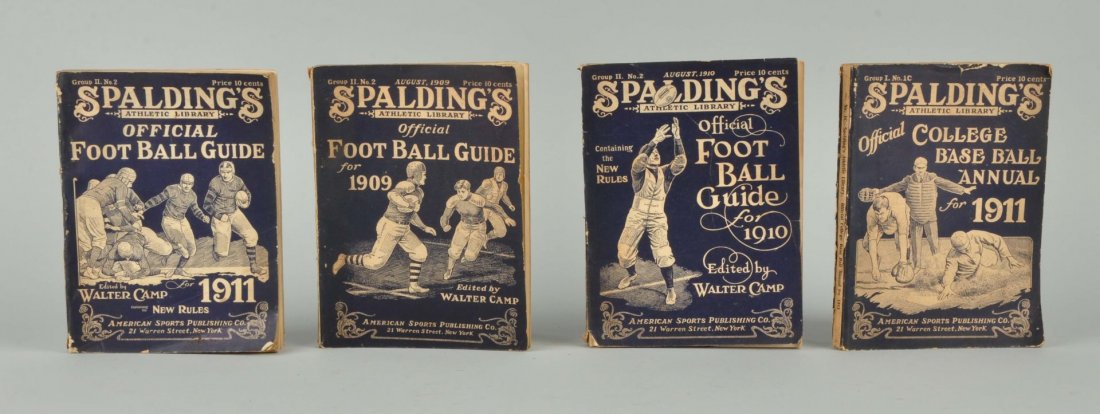 Lot Of 4: Spalding's Baseball Guide Books. (1 of 1)